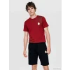 LC WAIKIKI Kırmızı Galatasaray Baskılı Erkek Şortlu Pijama Takımı