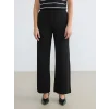 LCW Modest Siyah Beli Lastikli Dokulu Kadın Pantolon