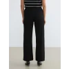 LCW Modest Siyah Beli Lastikli Dokulu Kadın Pantolon
