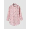LCW Modest Pembe Desenli Oversize Kadın Gömlek Tunik