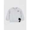 LCW baby Gri Fiyonk Detaylı Kız Bebek Sweatshirt ve Eşofman Altı