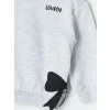 LCW baby Gri Fiyonk Detaylı Kız Bebek Sweatshirt ve Eşofman Altı