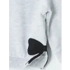 LCW baby Gri Fiyonk Detaylı Kız Bebek Sweatshirt ve Eşofman Altı