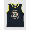 LCW Kids Lacivert Fenerbahçe Baskılı Erkek Çocuk Şortlu Pijama Takımı
