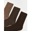LCW ACCESSORIES Kahverengi Erkek Soket Çorap 3lü