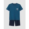 LC WAIKIKI Petrol Regular Fit Erkek Şortlu Pijama Takımı