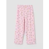 LCW Kids Pembe Gömlek Yaka Kalp Baskılı Kız Çocuk Pijama Takım