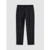 LC WAIKIKI Siyah Regular Fit Ekose Erkek Pijama Takım