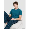 LC WAIKIKI Lacivert Regular Fit Ekose Erkek Pijama Takımı