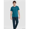 LC WAIKIKI Lacivert Regular Fit Ekose Erkek Pijama Takımı