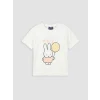 LCW Kids Ekru Miffy Baskılı Kız Çocuk Şortlu Pijama Takımı