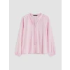 LCW Vision Pembe Nakışlı Oversize %100 Pamuklu Bluz