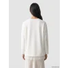 LCW EVERYDAY Beyaz Dantel Detaylı Soft Touch Kadın Sweatshirt Tunik