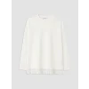 LCW EVERYDAY Beyaz Dantel Detaylı Soft Touch Kadın Sweatshirt Tunik