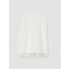 LCW EVERYDAY Beyaz Dantel Detaylı Soft Touch Kadın Sweatshirt Tunik