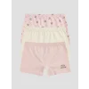 LCW Kids Pembe Baskılı Kız Çocuk Boxer 3lü