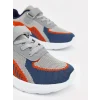 LCW STEPS Gri Bağcık ve Cırt Cırtlı Erkek Çocuk Spor Ayakkabı