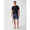 LCW SWIMWEAR Mavi Kısa Boy Desenli Erkek Deniz Şortu