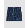 LCW SWIMWEAR Mavi Kısa Boy Desenli Erkek Deniz Şortu