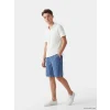 LCW Kids İndigo Beli Lastikli Çizgili Erkek Çocuk Jean Şort