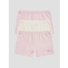 LCW Kids Ekru Baskılı Kız Çocuk Boxer 3lü