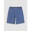 LCW Kids İndigo Beli Lastikli Çizgili Erkek Çocuk Jean Şort