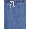 LCW Kids İndigo Beli Lastikli Çizgili Erkek Çocuk Jean Şort