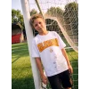 LCW Kids Beyaz Bisiklet Yaka Galatasaray Baskılı Erkek Çocuk Tişört