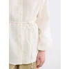 LCW Modest Ekru Hakim Yaka Beli Kuşaklı Kadın Gömlek Tunik