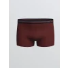 LC WAIKIKI Bordo Büyük Beden Standart Kalıp Pamuklu Esnek Erkek Boxer 3lü