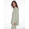 LCW Modest Yeşil Müslin Kadın Gömlek Tunik