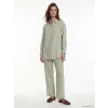 LCW Modest Yeşil Müslin Kadın Gömlek Tunik