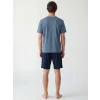 LC WAIKIKI İndigo Standart Kalıp Erkek Şortlu Pijama Takımı