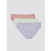 LCW Young Pembe Baskılı Bikini Külot 3lü