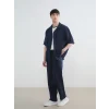 XSIDE Lacivert Loose Fit Erkek Müslin Pantolon