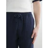 XSIDE Lacivert Loose Fit Erkek Müslin Pantolon