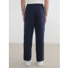 XSIDE Lacivert Loose Fit Erkek Müslin Pantolon