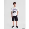 LCW Kids Beyaz Bisiklet Yaka Playstation Baskılı Erkek Çocuk Tişört