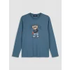 LC WAIKIKI İndigo Regular Fit Teddy Baskılı Erkek Pijama Takımı