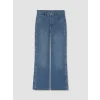 LCWAIKIKI Classic İndigo Taşlı Wideleg Kadın Jean Pantolon