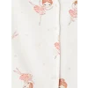 LCW Kids Ekru Gömlek Yaka Kız Çocuk Kaprili Pijama Takımı