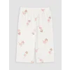 LCW Kids Ekru Gömlek Yaka Kız Çocuk Kaprili Pijama Takımı