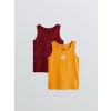 LCW Kids Kırmızı Erkek Çocuk Galatasaray Baskılı 2li Atlet