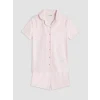 LCW Kids Pembe Gömlek Yaka Kız Çocuk Şortlu Pijama Takımı