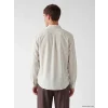 LCW Vision Bej Regular Fit Çizgili Erkek Gömlek