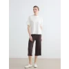 LCWAIKIKI Basic Kahverengi Beli Lastikli Kadın Kapri