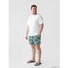 LCW SWIMWEAR Yeşil Kısa Boy Desenli Erkek Deniz Şortu