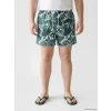 LCW SWIMWEAR Yeşil Kısa Boy Desenli Erkek Deniz Şortu