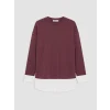 LCW EVERYDAY Mürdüm Soft Touch Oversize Kadın Sweatshirt Tunik