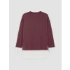 LCW EVERYDAY Mürdüm Soft Touch Oversize Kadın Sweatshirt Tunik
